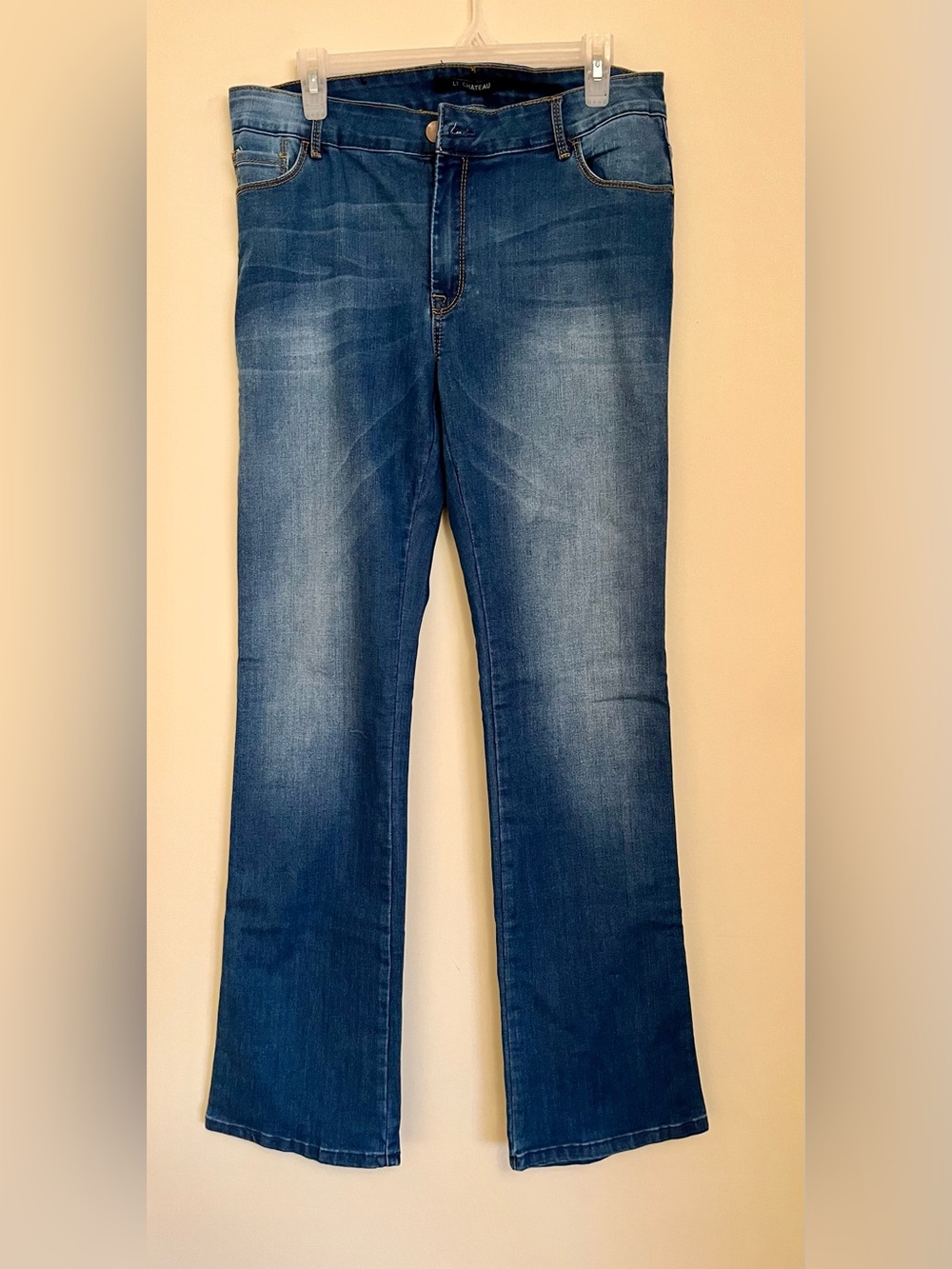 le chateau Mid Blue Flare Stretch Jeans